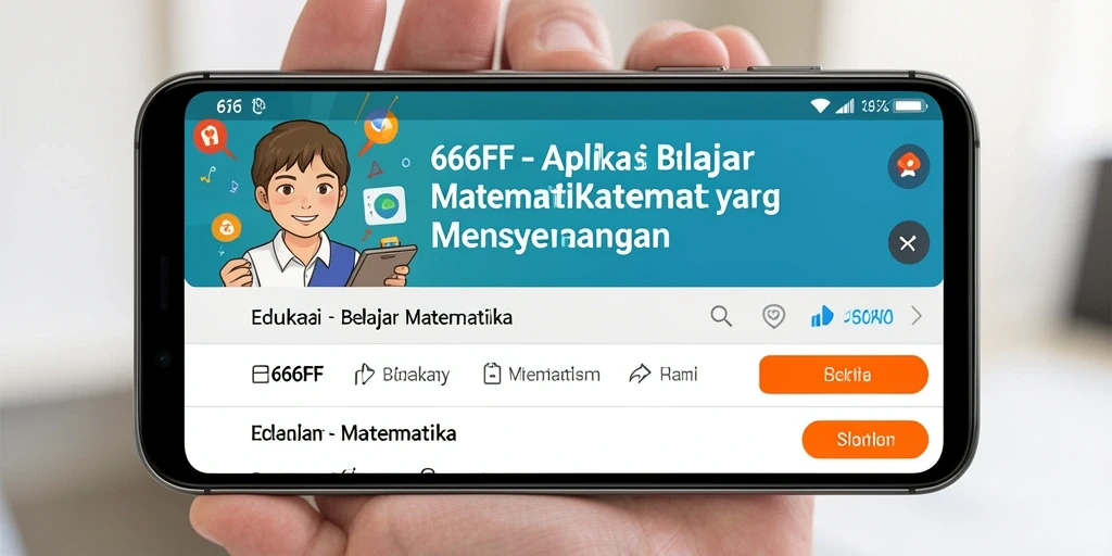 Antarmuka interaktif aplikasi Belajar Matematika yang menarik.