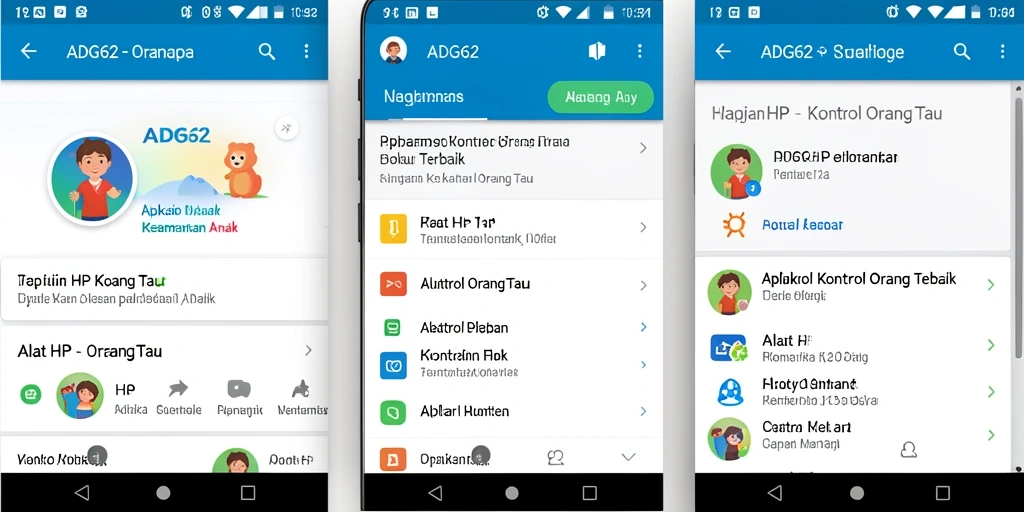 Antarmuka ADG62 yang intuitif untuk kontrol orang tua.