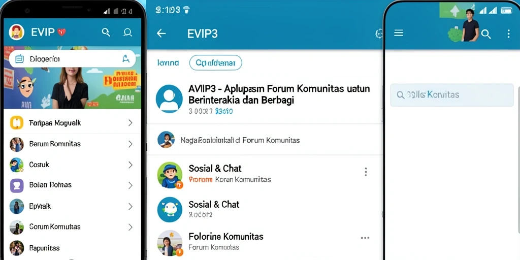 Tampilan antarmuka aplikasi EVIP3 yang menarik dan mudah digunakan.