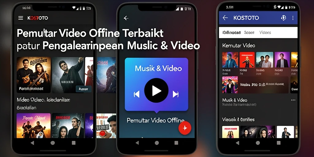 Screenshot aplikasi KOSTOTO menampilkan antarmuka sederhana dan fungsional.