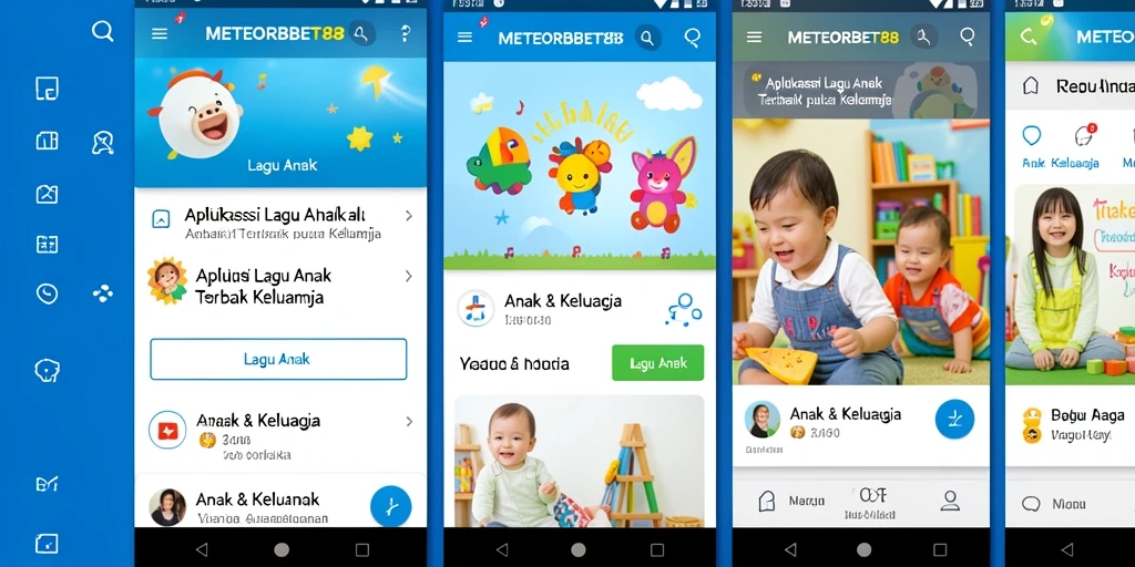 Antarmuka aplikasi METEORBET88 yang menarik untuk anak-anak.