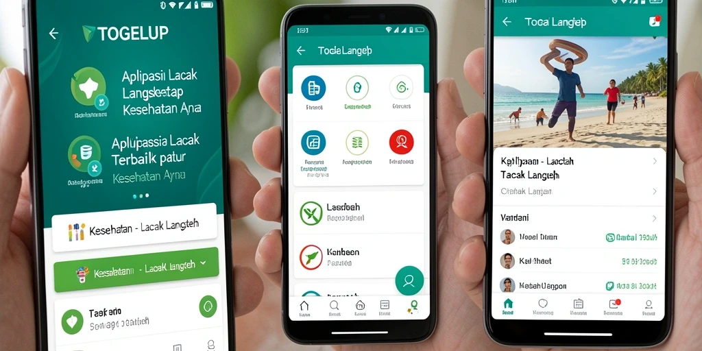 Antarmuka TOGELUP menampilkan statistik langkah yang mudah dipahami.
